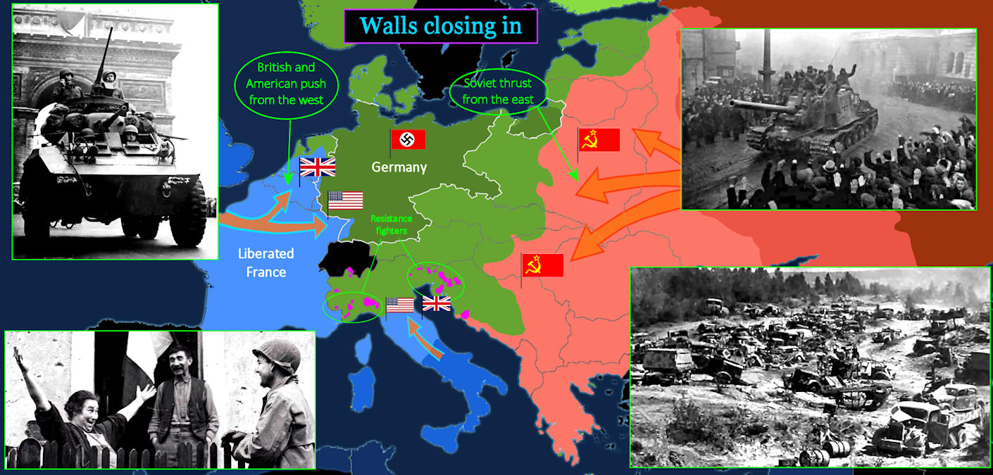 Hitler's final days, 1945 map